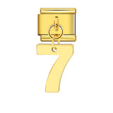 Single Digital Italian Module Bracelet Stainless Steel Hook Pendant DIY Elastic Bracelet Accessory