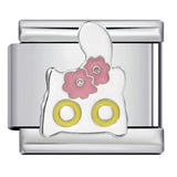 Pet Crowd Elements Italian Module Bracelet Welding Pattern Drip Oil DIY Elastic Splicing Stainless Steel Bracelet