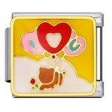 Colorful Childhood Toys Italian Module Bracelet Titanium Steel Welding Drip Oil Pattern DIY Bracelet Gift for Girls