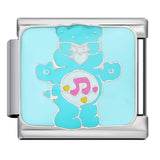 Classic Cute Bear Italian Module Bracelet Stainless Steel Welding Pattern DIY Elastic Splicing Bracelet