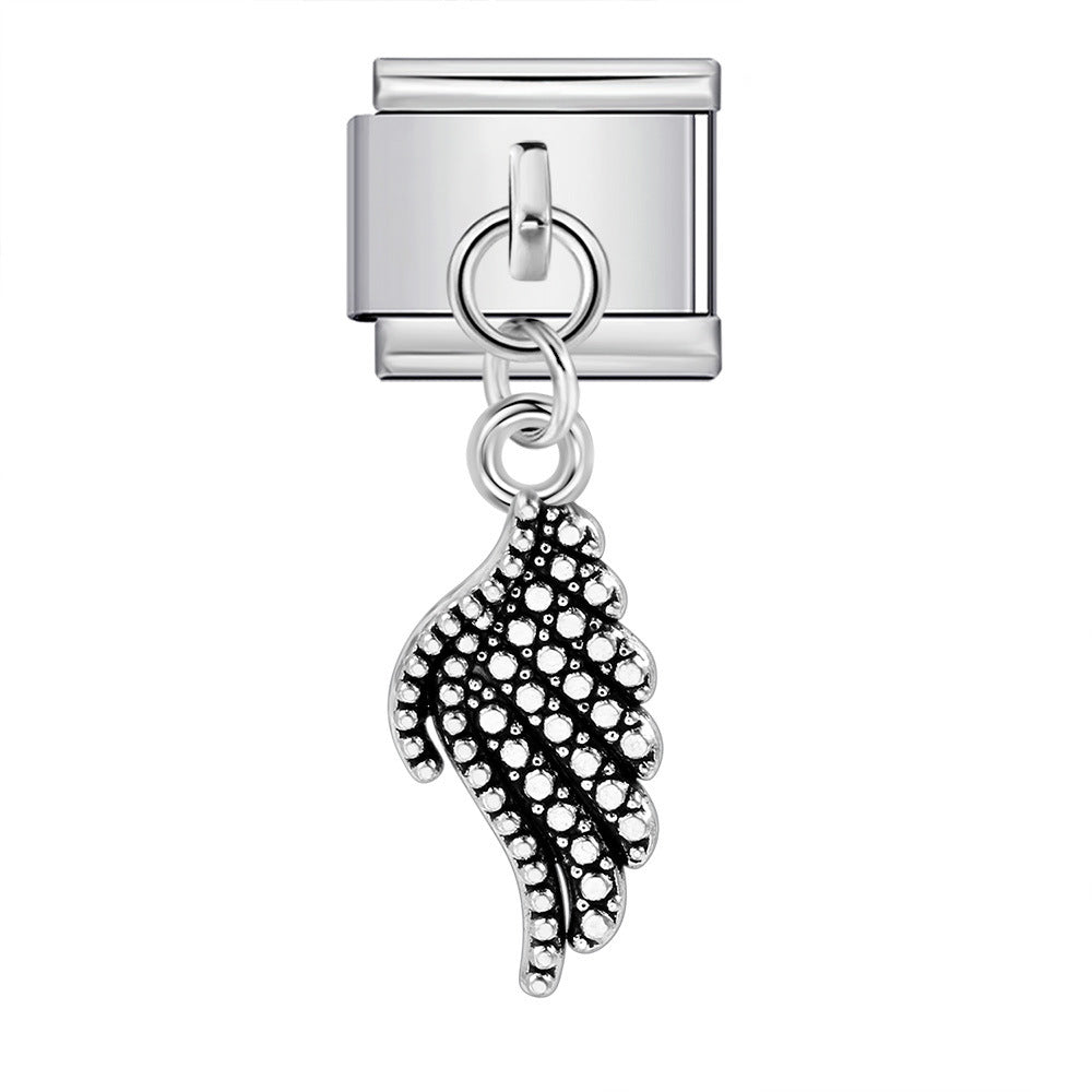 Single Hook Pendant Italian Module Bracelet Titanium Steel Splicing Strap Chain Italian Charm