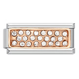 Long Diamond Studded Italian Module Bracelet, New Titanium Steel Welded Oil Drop Cartoon DIY Splicing Bracelet