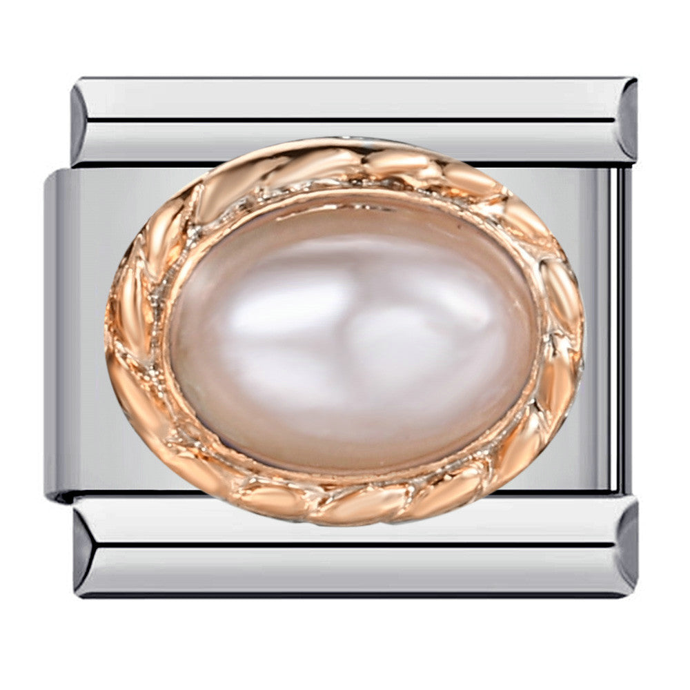 Inlaid New Titanium Steel Welding Oil Drop DIY Italian Module Bracelet Italian Charm Bracelet