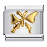 Titanium Steel Gold Silver Stamping Pattern DIY Italian Module Bracelet Italian Charm Bracelet