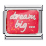 Student Graduation Pattern Italian Module Bracelet DIY Titanium Steel Welded Oil-Drip Elastic Splice Watch Strap Chain