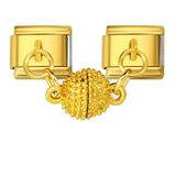 Magnetic Suction Heart-shaped Double Pendant Bracelet Accessory Titanium Steel DIY Free Splicing Italian Module Bracelet