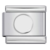 Concave Silver Titanium Steel Stamping Pattern DIY Italian Module Bracelet Italian Charm Bracelet