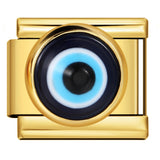 Gold Bottom Star Moon Blue Italian Module Bracelet DIY Jewelry Creative Accessories Detachable Titanium Steel Strap Chain