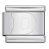 New Non Dripping Oil Series Bracelet Titanium Steel Concave 26 English Letter DIY Italian Module Bracelet Accessories