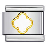 Titanium Steel Gold Silver Stamping Pattern DIY Italian Module Bracelet Italian Charm Bracelet