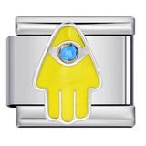 New Palm Eye Pendant Italian Module Bracelet Titanium Steel Hook Drip Oil DIY Free Splicing Strap Chain