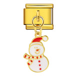 Single Hook Christmas Style Italian Module Bracelet with Gold Sole and Elastic Splicing DIY Titanium Steel Strap Chain