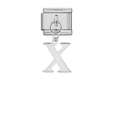 Silver Simplified Letter Italian Module Bracelet Titanium Steel Handmade DIY Hook Elastic Splicing Bracelet Accessories