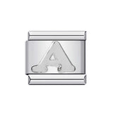 New Titanium Steel Gold Plated DIY Italian Charm Bracelet with Alphabet Letters Customizable Fashion Jewelry