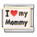 New Warm Mother's Day Series Bracelet Titanium Steel Gold Plated Welding Pattern DIY Italian Module Bracelet