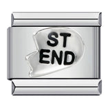 Student Graduation Pattern Italian Module Bracelet DIY Titanium Steel Welded Oil-Drip Elastic Splice Watch Strap Chain