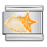 New Italian Module Bracelet Beach Camping Titanium Steel Drip Oil Cartoon Pattern DIY Welding Bracelet Accessories