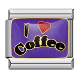 New Stainless Steel Welded Drip Oil Mysterious Purple DIY Italian Modular Bracelet Italian Charm