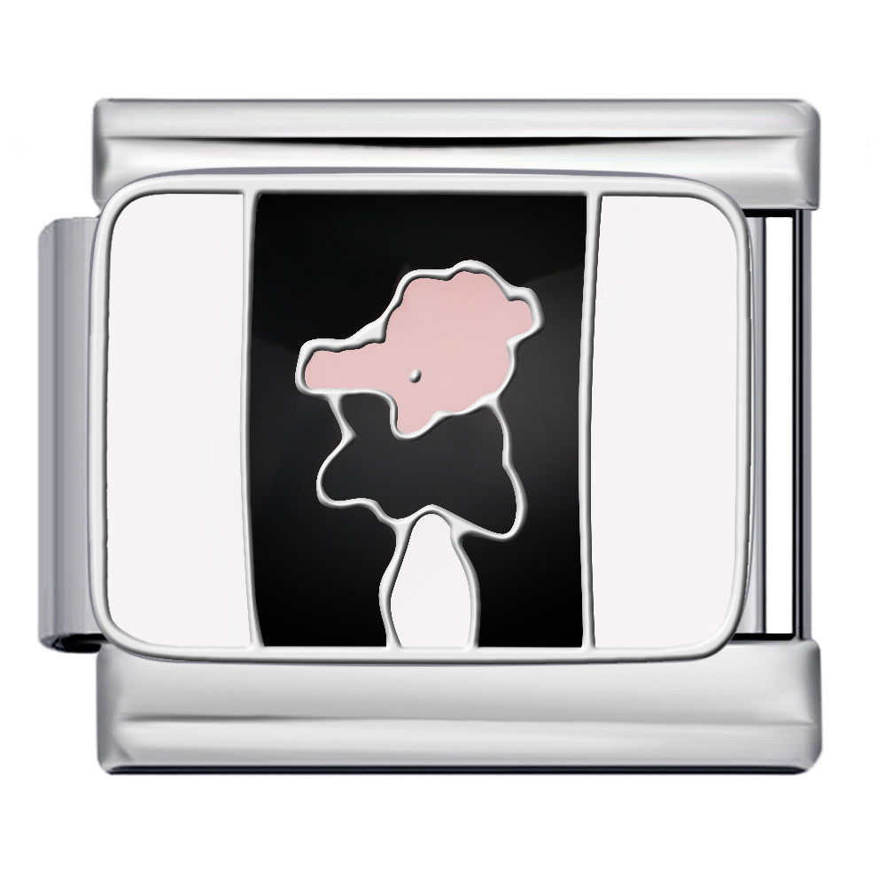 Cross Border Hot Selling Italian Module Bracelet Titanium Steel Drip Oil Welding Pattern DIY Watch Strap Chain Bracelet Wholesale