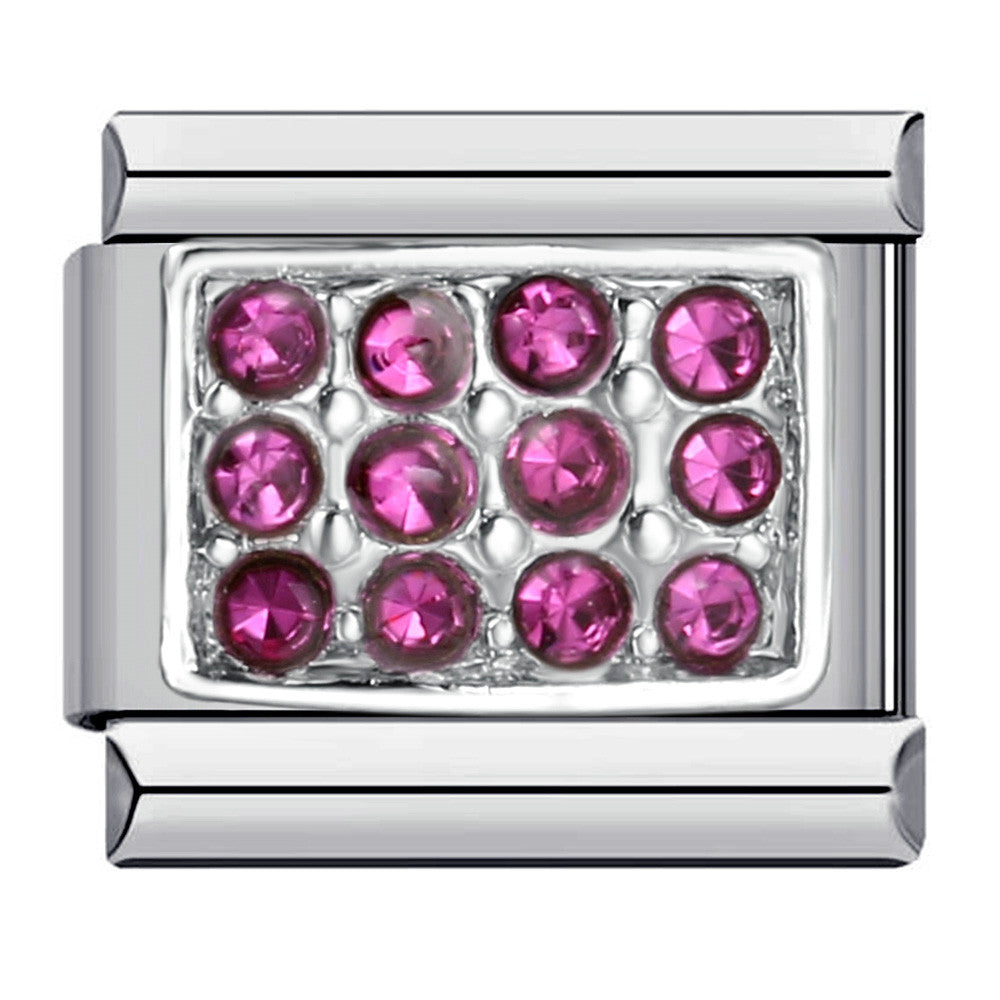 New Stainless Steel Welded Drip Oil Mysterious Purple DIY Italian Modular Bracelet Italian Charm