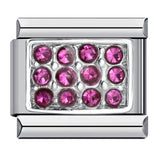 New Stainless Steel Welded Drip Oil Mysterious Purple DIY Italian Modular Bracelet Italian Charm