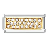 Long Diamond Studded Italian Module Bracelet, New Titanium Steel Welded Oil Drop Cartoon DIY Splicing Bracelet