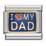 Family Elements DIY Elastic Bracelet Stainless Steel Welding Drip Oil Italian Module Bracelet Accessories Wholesale