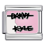 European and American Popular Fashion DIY Elastic Strap Chain Titanium Steel Welded Drip Oil Pattern Italian Module Bracelet