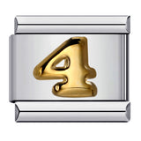 New titanium steel concave convex Arabic numerals DIY Italian module bracelet Italian Module