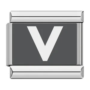 Laser Engraved 26 English Letters Italian Module Bracelet Stainless Steel Bracelet Italian Bracelet