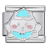 Titanium Steel Welding Drip Oil DIY Italian Module Bracelet Cute Cartoon Pattern Best Friend Girl Birthday Gift