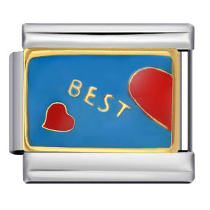 Italian Charm Bracelet Titanium Steel Gold Plated DIY Welded Friendship Series