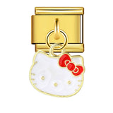 Charm Pendant Hook Style Italian Module Bracelet Titanium Steel Drip Oil Pattern DIY Bracelet Gift for Girls