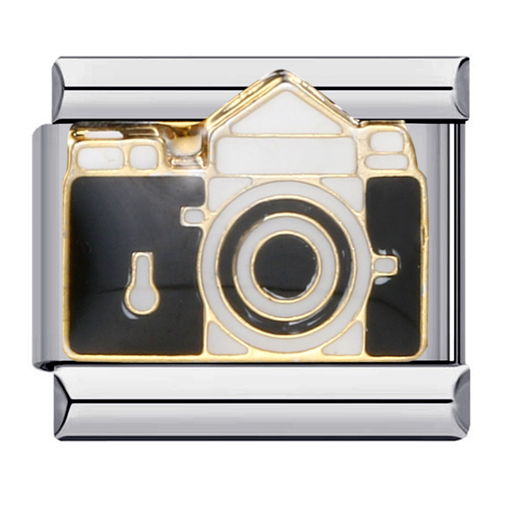 Music Hobby Series Stainless Steel Italian Module Bracelet Titanium Steel Welded Pattern DIY Bangle Wholesale