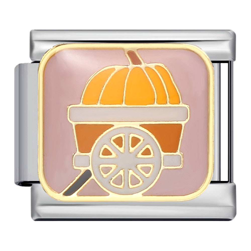 New Thanksgiving Series DIY Bracelet Stainless Steel Italian Module Bracelet Titanium Steel Welded Drip Oil Strap Chain