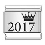 Crown Year Pattern Italian Module Bracelet Titanium Steel Laser Carving Bracelet Italian Bracelet