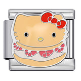 New Cute Cartoon Pattern Italian Module Bracelet Titanium Steel Gold Plated Welding DIY Strap Chain Bracelet