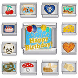 Cross Border Italian Module Bracelet with Titanium Steel Welding and Oil Dripping DIY Bracelet for Couples and Girlfriends, Birthday Gift