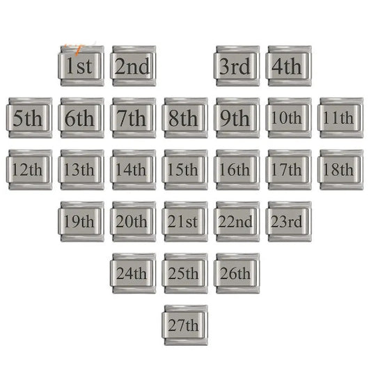 New Stainless Steel Date Italian Module Bracelet Laser Engraved Bracelet Italian Bracelet