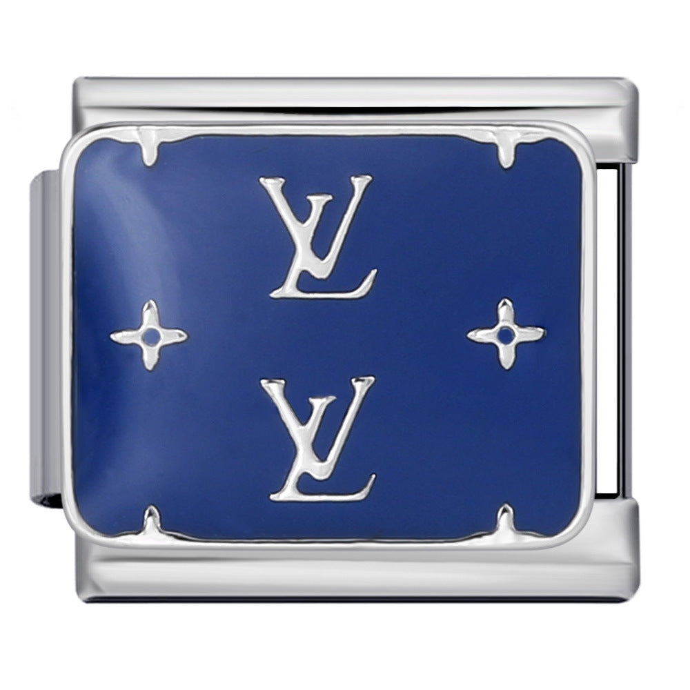 Valentine's Day Gift Perfume Lipstick Italian Module Bracelet Titanium Steel Gold Plated Welding DIY Watch Band Chain Bracelet