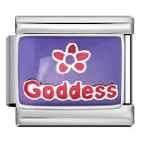 New Stainless Steel Welded Drip Oil Mysterious Purple DIY Italian Modular Bracelet Italian Charm