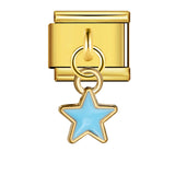 New Star Moon Series Pendant Italian Module Bracelet Single Hook Titanium Steel Elastic Splicing Strap Chain