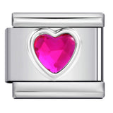 New Love Micro Inlaid Gemstone Italian Module Bracelet Stainless Steel Stamped Crystal Elastic Wristband Accessory