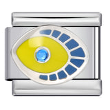 Italian Module Bracelet Devil's Eye Titanium Steel Welding Drip Oil Pattern DIY Elastic Splicing Personalized Strap Chain