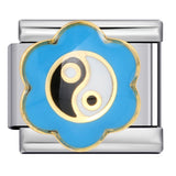 New Love Element Italian Module Bracelet Titanium Steel Gold Plated Drip Oil DIY Welding Pattern Bracelet Accessories