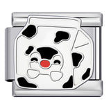 New Cartoon Animation Gold-plated Oil Drop DIY Italian Module Bracelet with Personalized Welding Pattern Stainless Steel Bracelet