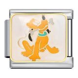 European and American Cross Border Cartoon Character Italian Module Bracelet Titanium Steel Welding Drip Oil Pattern DIY Splicing Bracelet