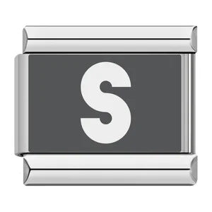 Laser Engraved 26 English Letters Italian Module Bracelet Stainless Steel Bracelet Italian Bracelet