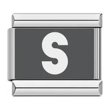 Laser Engraved 26 English Letters Italian Module Bracelet Stainless Steel Bracelet Italian Bracelet