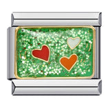 Sparkling Powder Series English Week Italian Module Bracelet Titanium Steel Welding DIY Splicing Elastic Bracelet